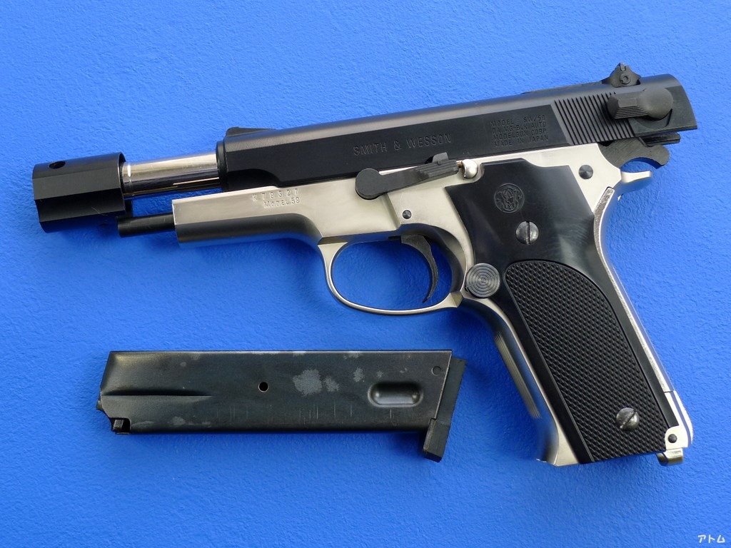 MGC S&W M59 コンペンセイターカスタム フレームシルバー / アトム 